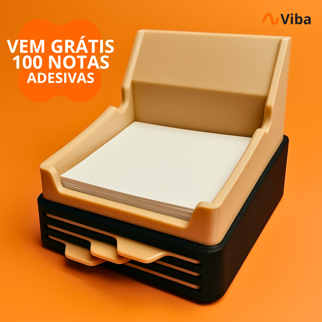 Porta Notas Adesivas Viba – organização inteligente para mesa moderna
