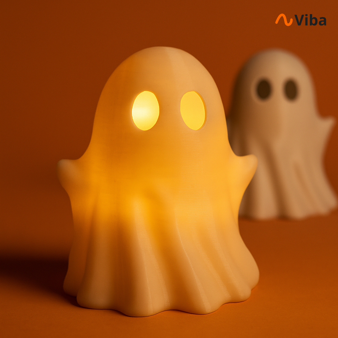 Luminária Boo 3D - Halloween 2025