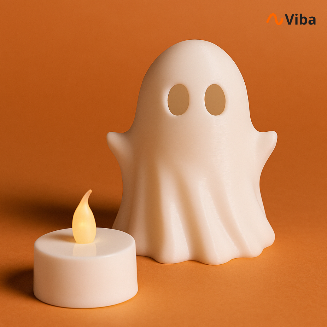 Luminária Boo 3D - Halloween 2025